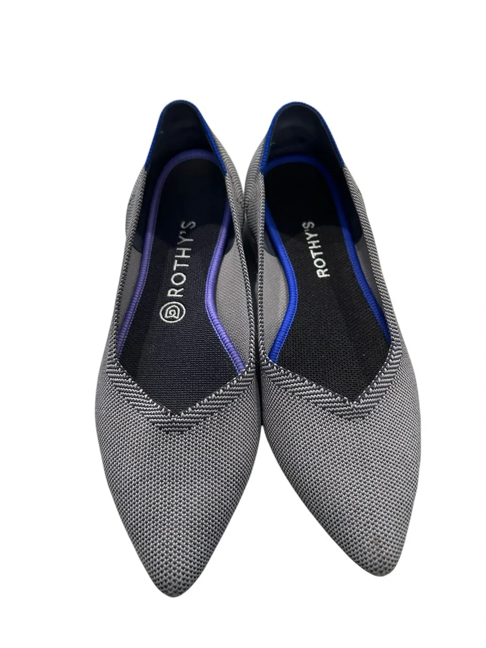 Rothy’s ballet flats painted toe cloud grey Birds Eye Sz 10